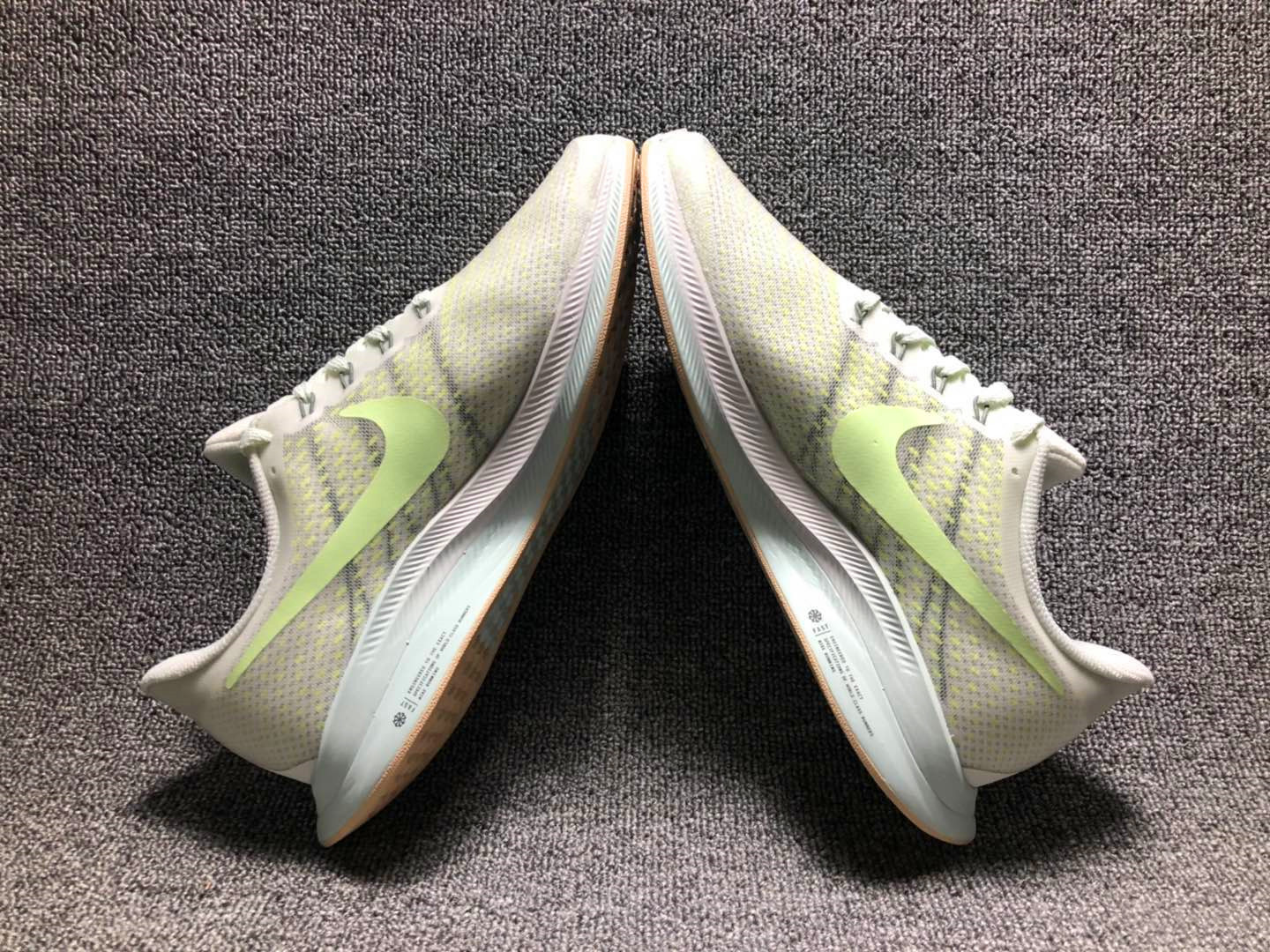 Men Nike Zoom Pegasus Turbo White Light Green Running Shoes